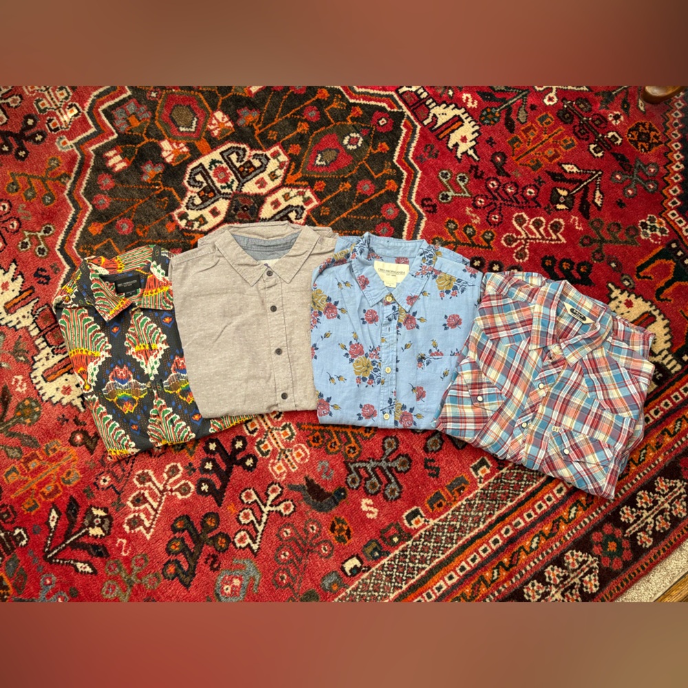 3 Men's Shirts - size medium (Obey, Modern Amusement, Salt Valley)